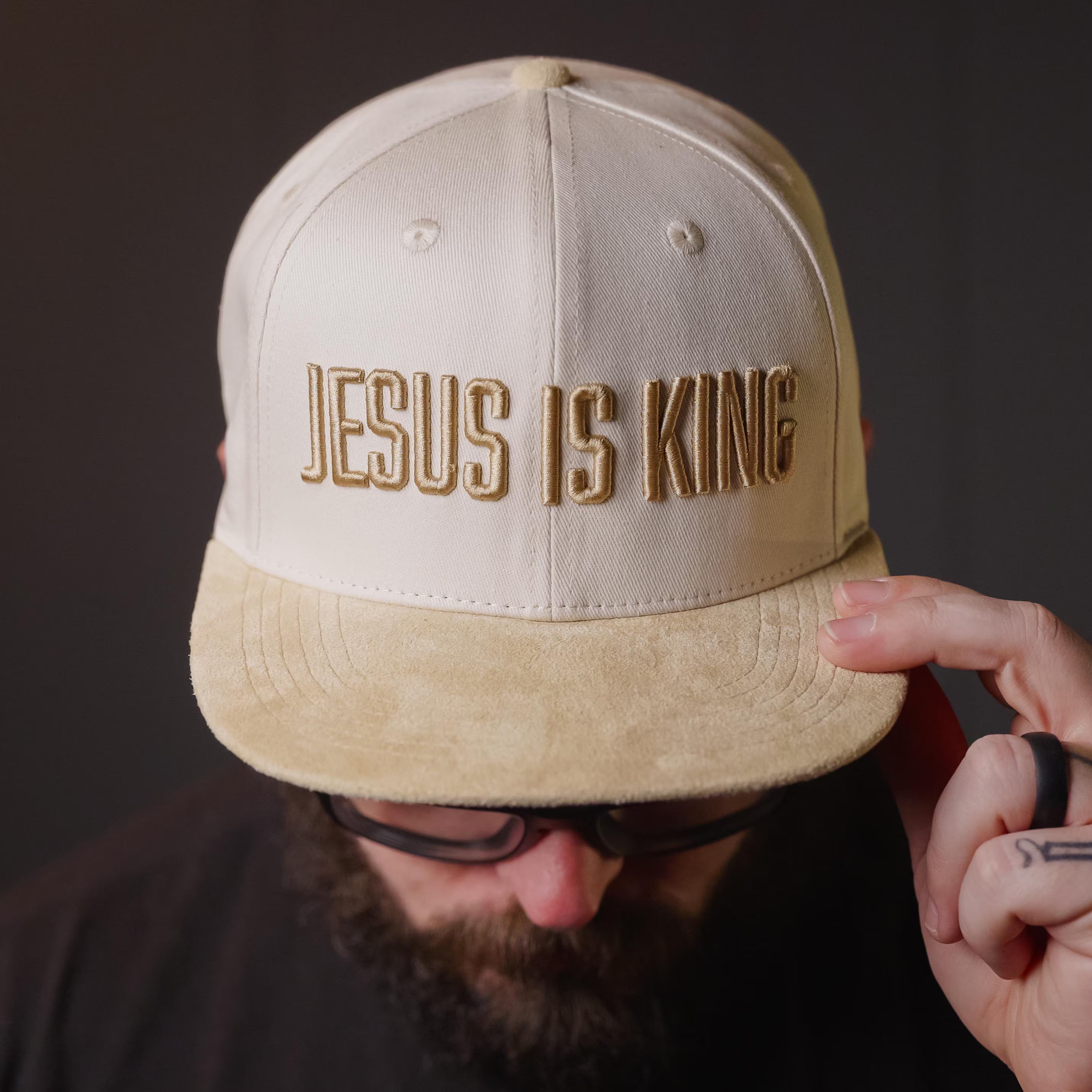 Jesus Is King Premium Cream Snapback Felt Hat
